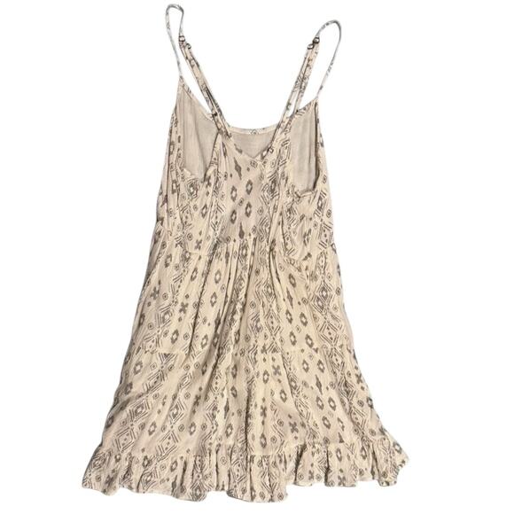 Women's Beige with Black Print Dress - Picture 2 of 5